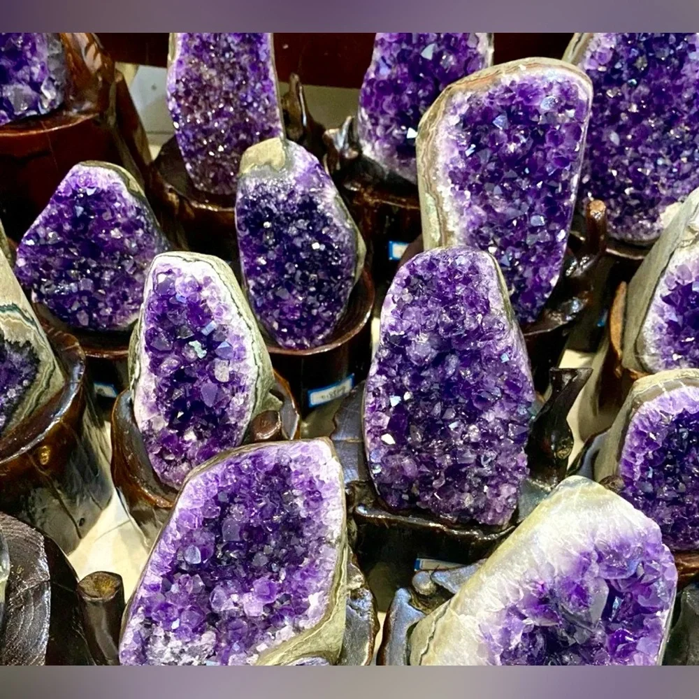 Amethyst Candle Holder “Rock Paradise” Hand-Crafted Authentic Made in Brazil NWT - Picture 12 of 12